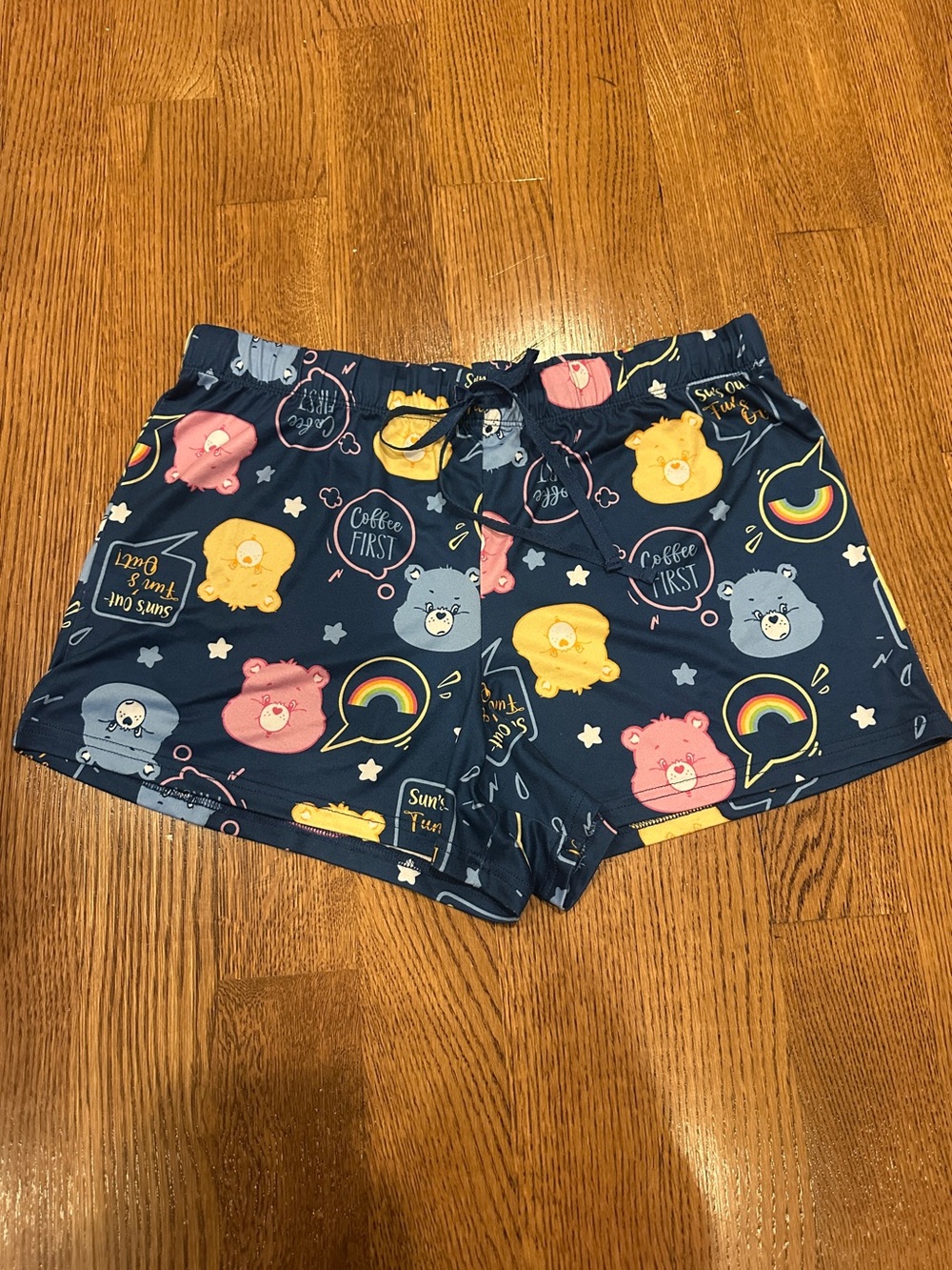 Care Bears 2 Pairs Bundle Women Drawstring Pajama Shorts Pink Blue L Loungewear - Picture 3 of 8